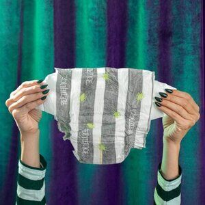 Hello Bello Baby Halloween Beetlejuice Print Premium Diapers Size 2